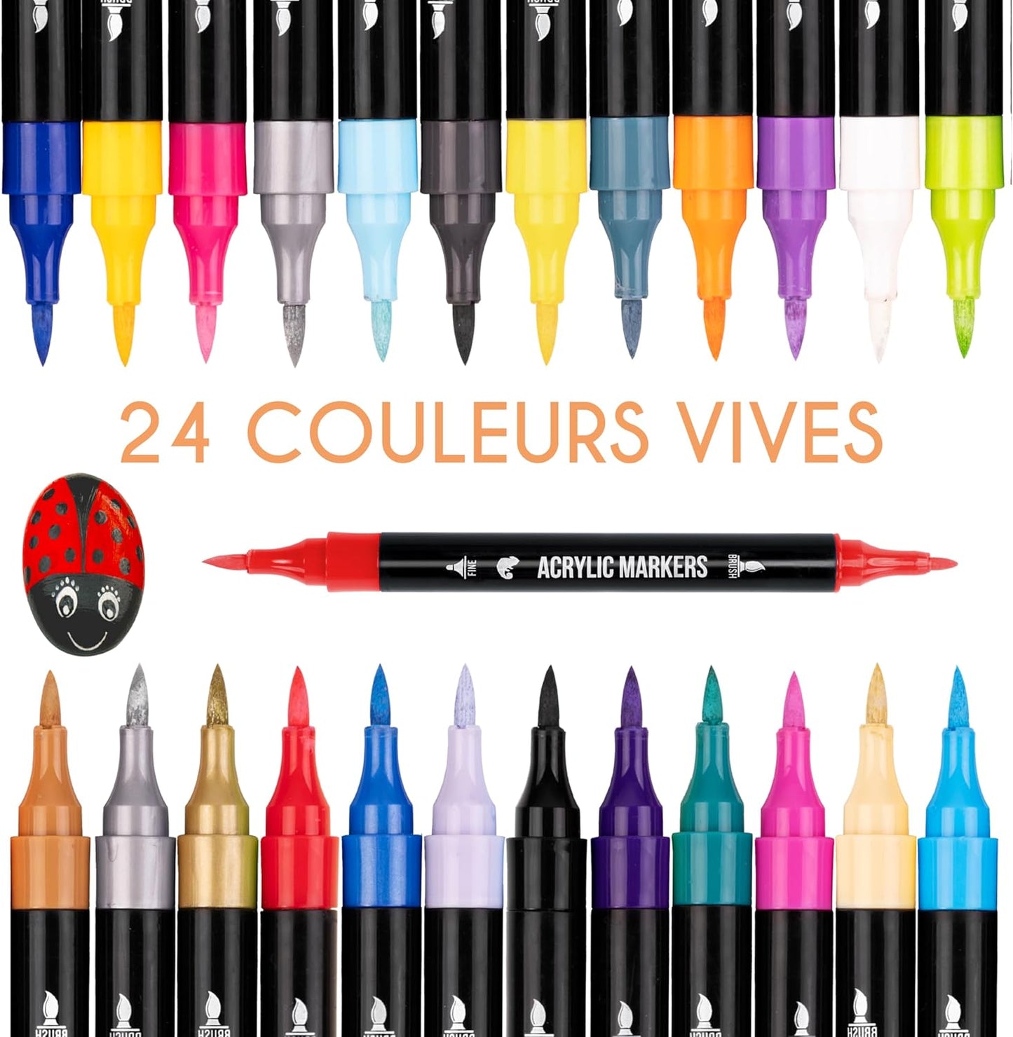 24 marqueurs acryliques