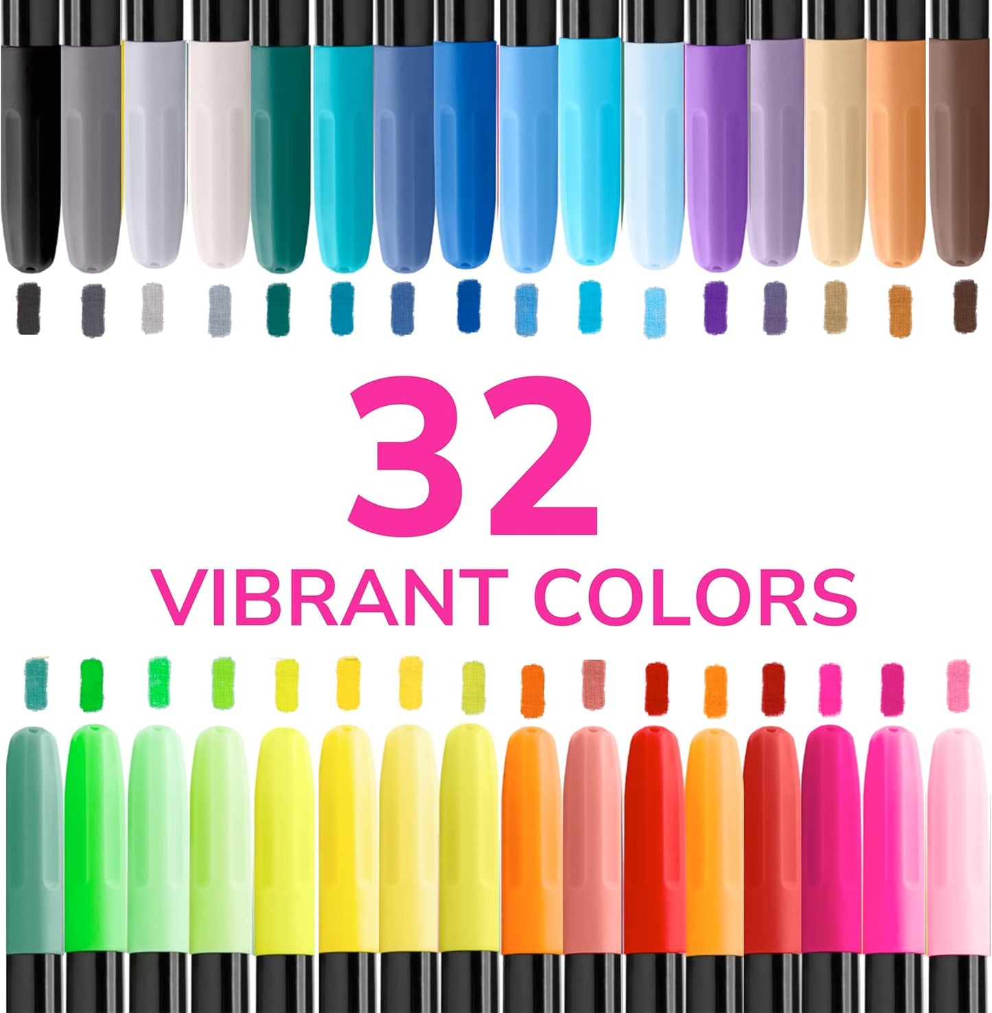 32 Marqueurs Textile