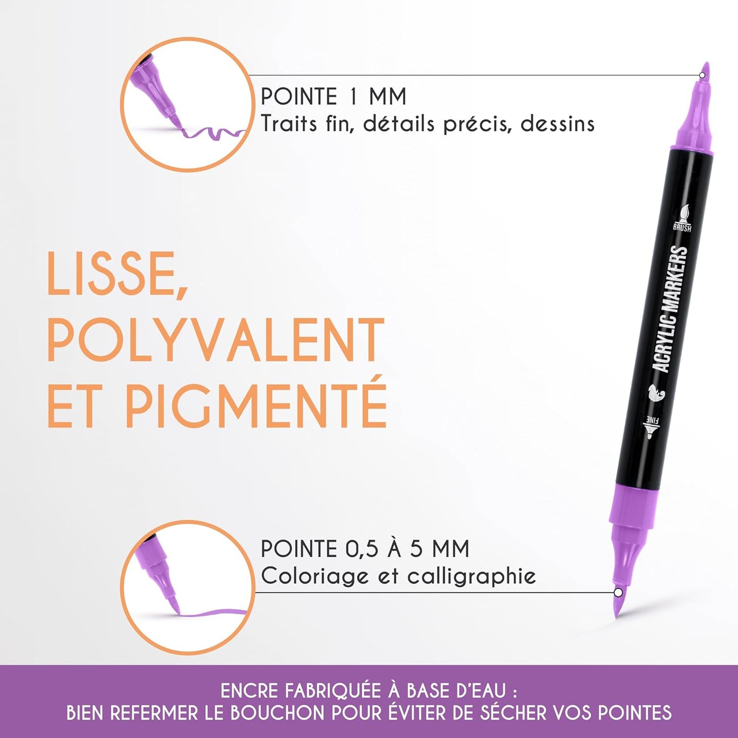 24 marqueurs acryliques