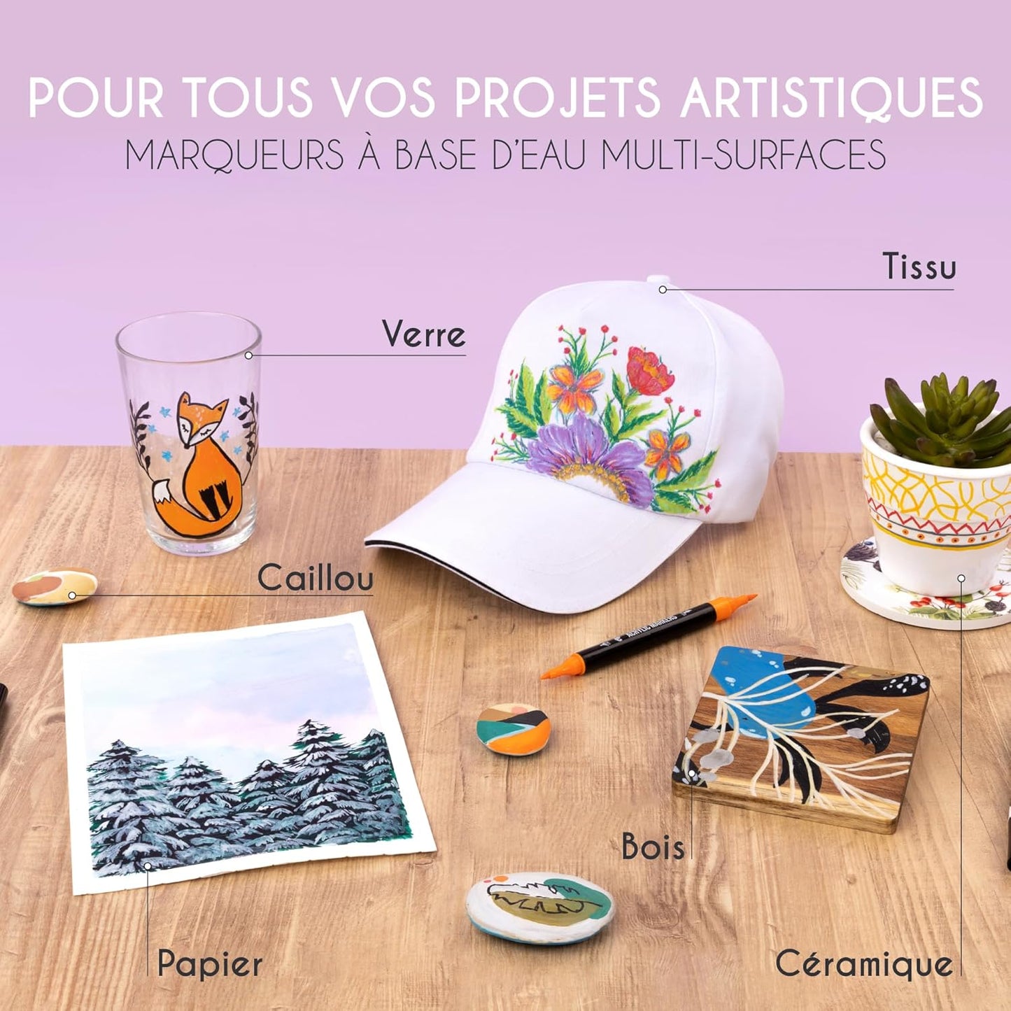 24 marqueurs acryliques
