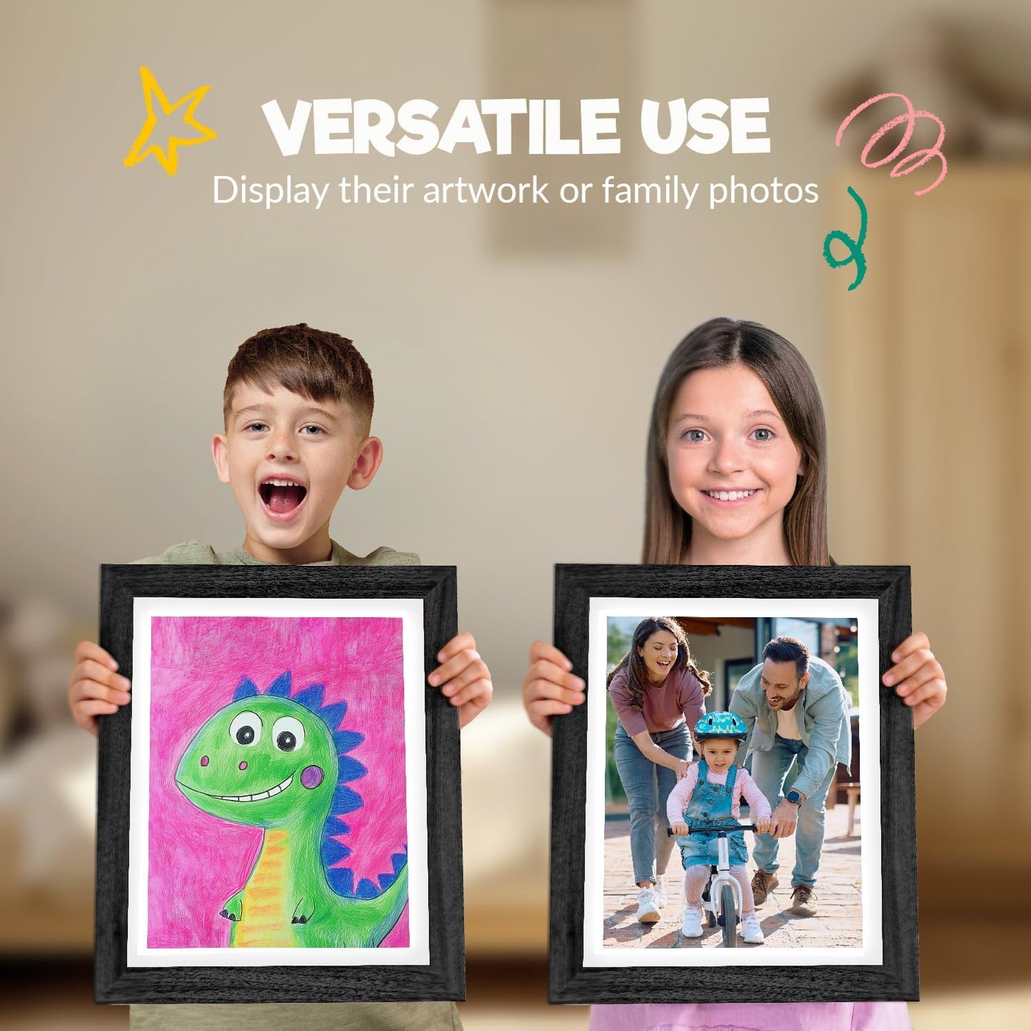 Lot de 2 cadres d'art pour enfants