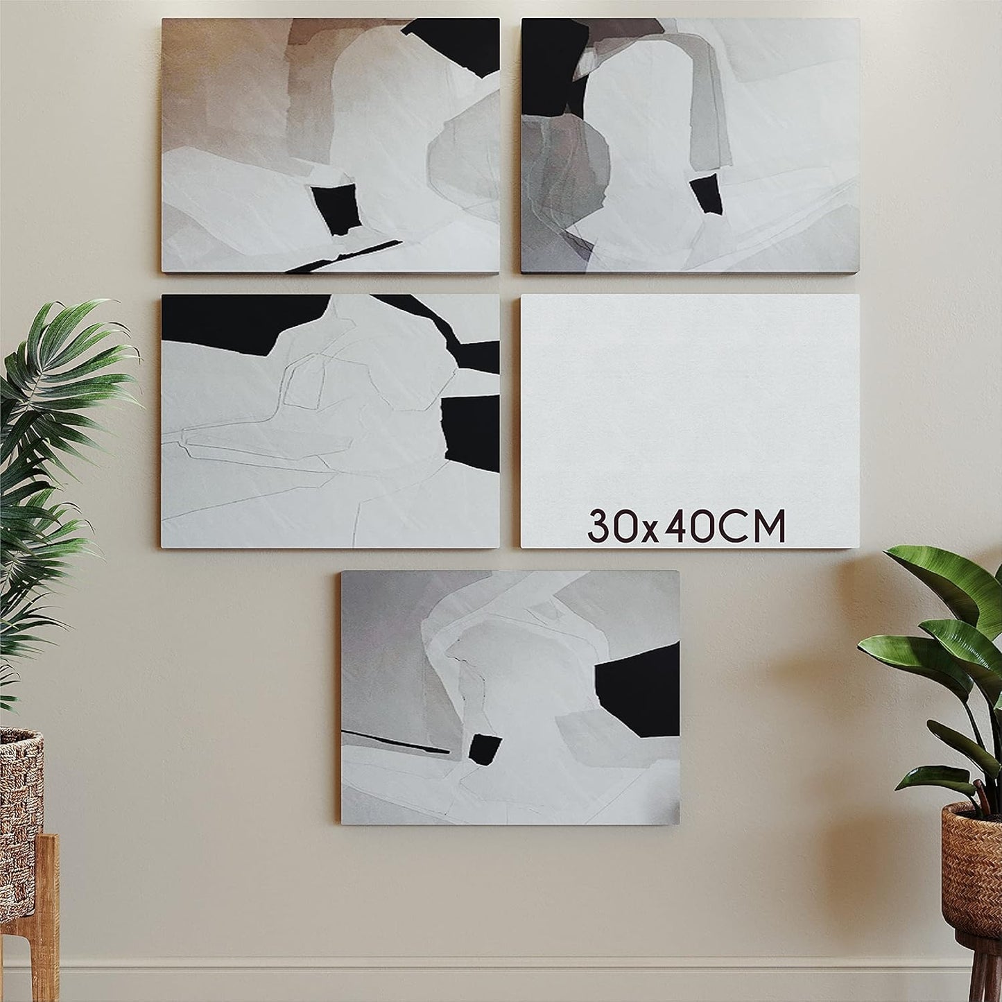 5 Leinwandfarben (30x40cm)