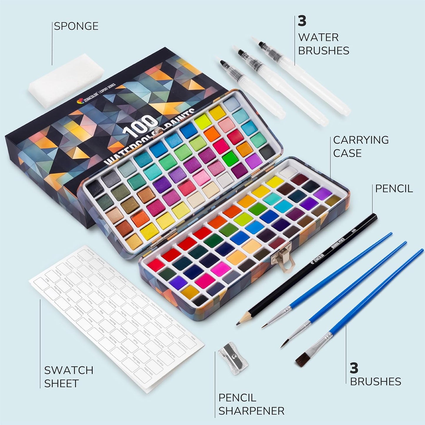 100 pinturas de acuarela
