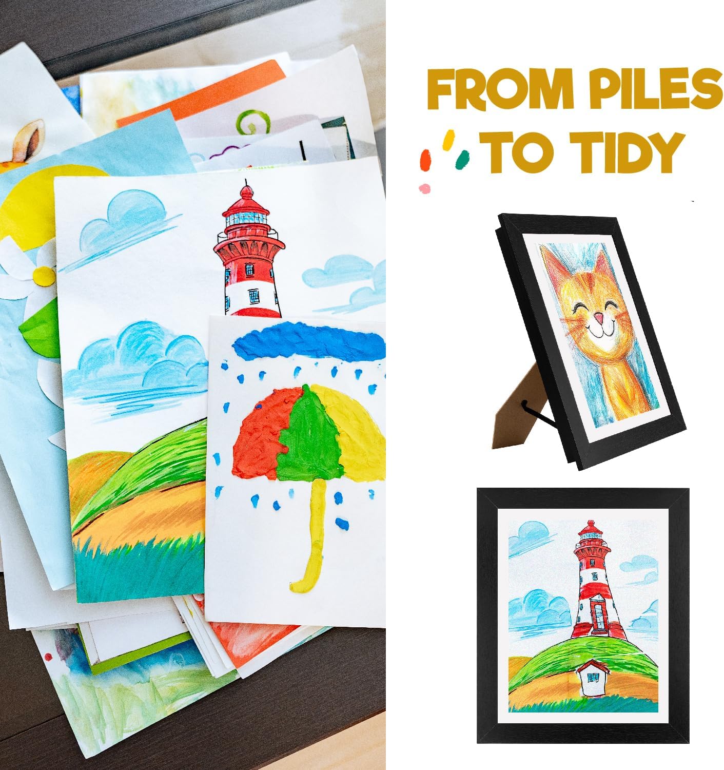 Lot de 2 cadres d'art pour enfants