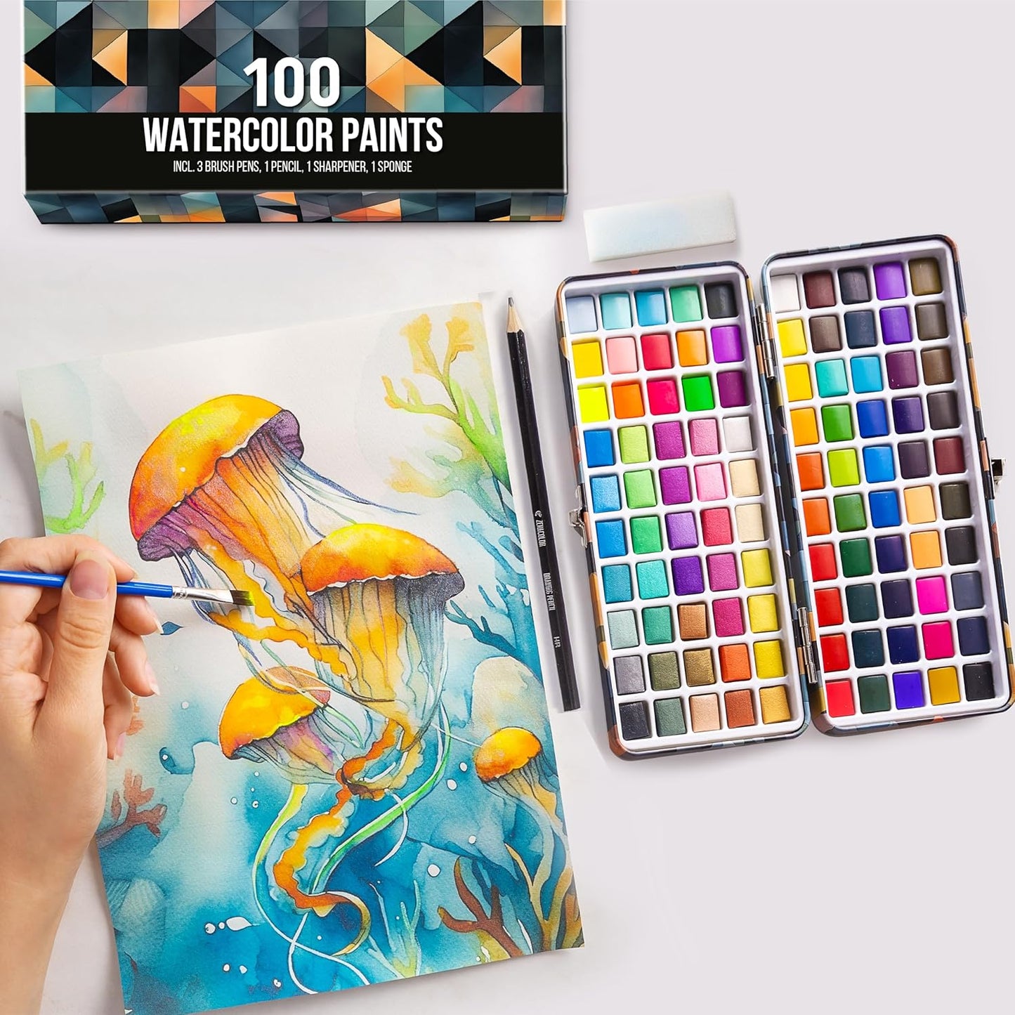 100 pinturas de acuarela