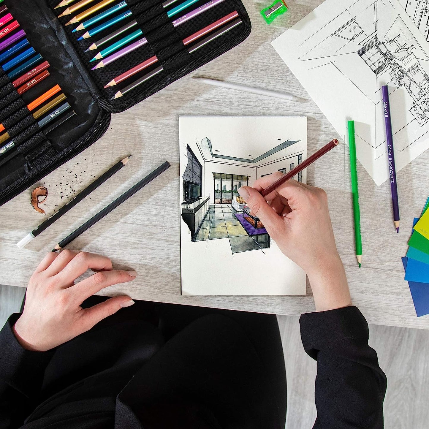 Set da disegno 74 pezzi