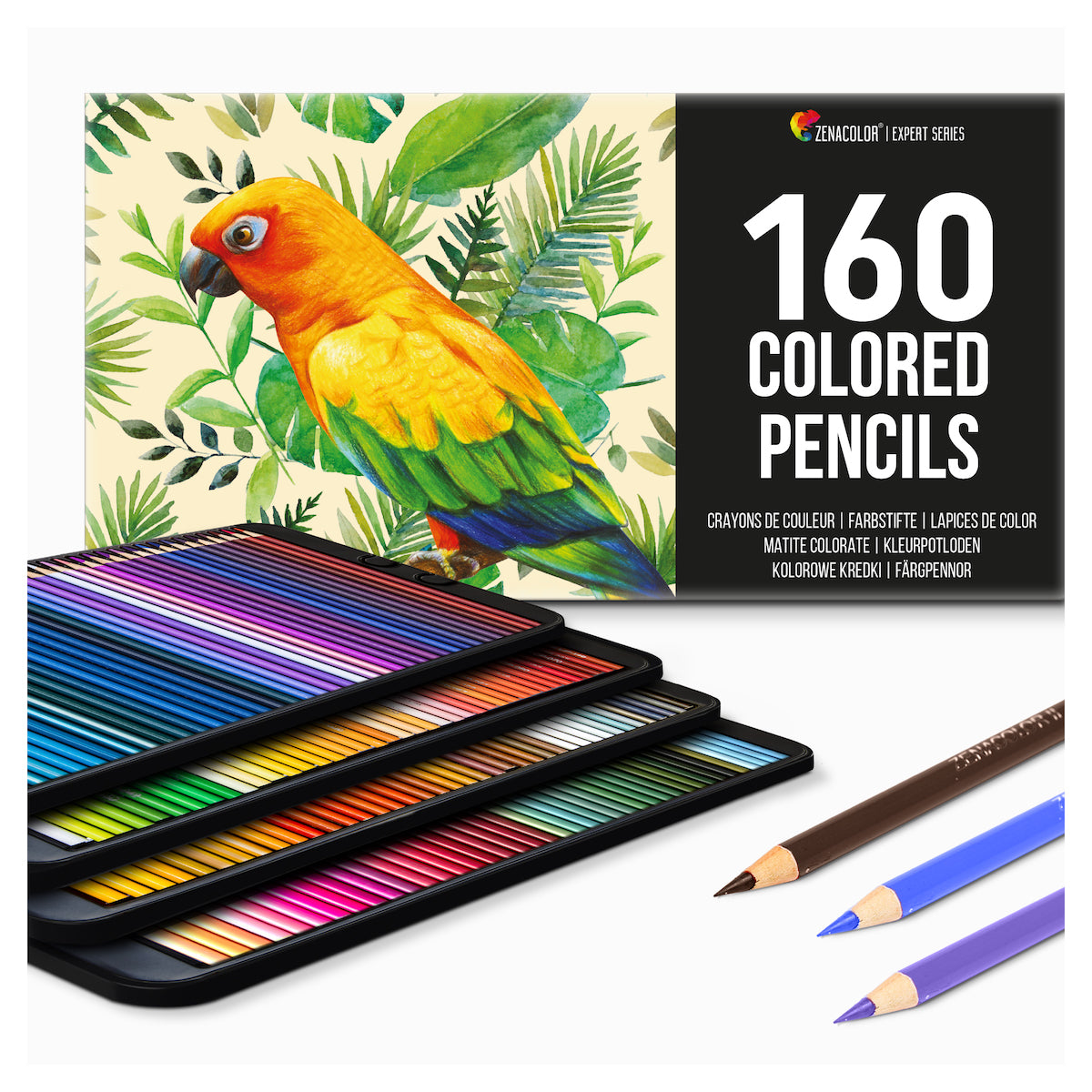 160 Crayons de Couleur Professionnel – Zenacolor