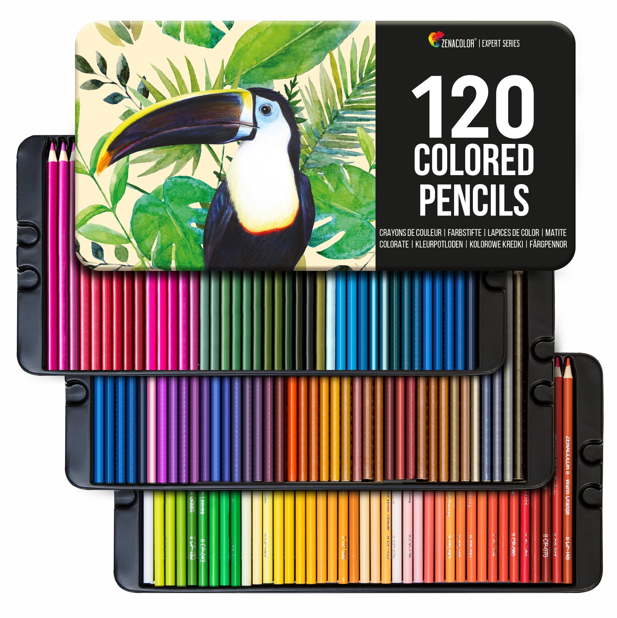 20) Zenacolor Expert Series Colored Pencils (Burgundy - 108) BULK