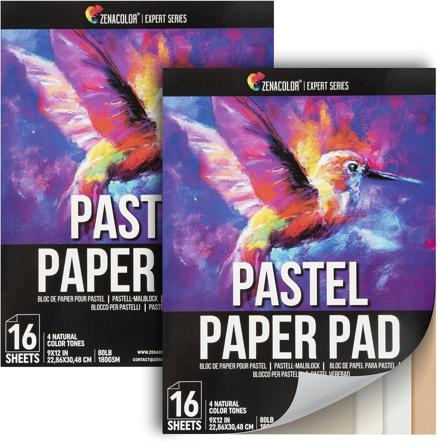 Carnets de Croquis pour dessin au pastel (lot de 2)