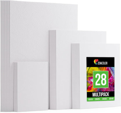 Set of 28 Canvas Board (Multi Sizes)
