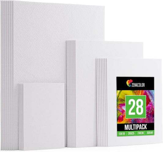 Set of 28 Canvas Board (Multi Sizes)