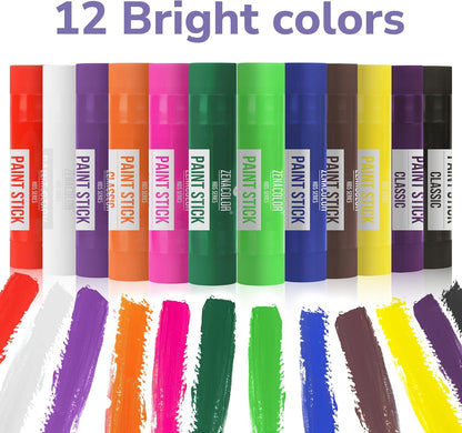 12 Barras de Pintura Gouache