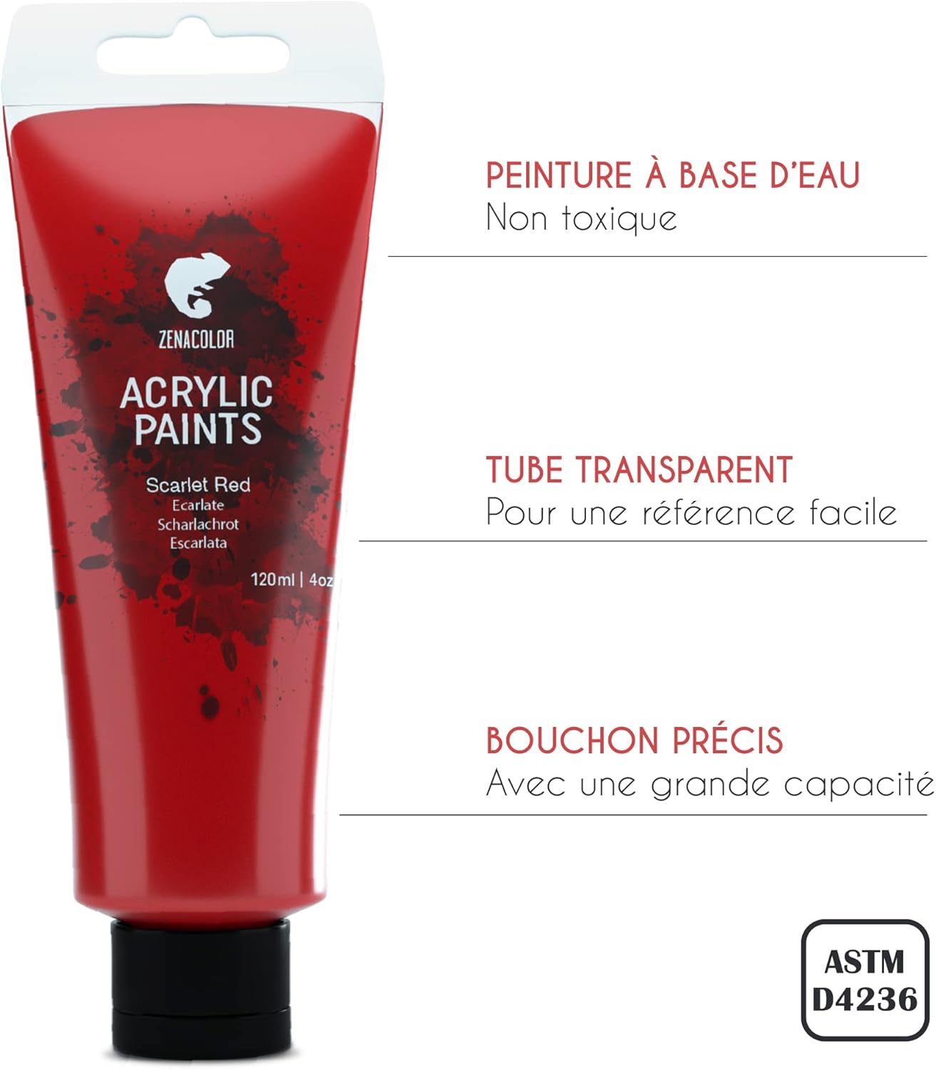 24 tubos de pintura acrílica (120 ml)