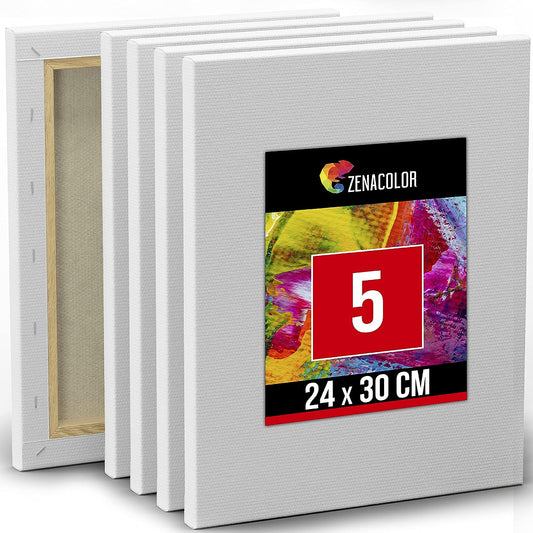 5 Canvases to Paint with frame 24 x 30 cm