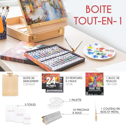 Oil Paint Easel Set