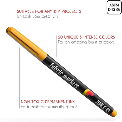 20 Fabric Markers