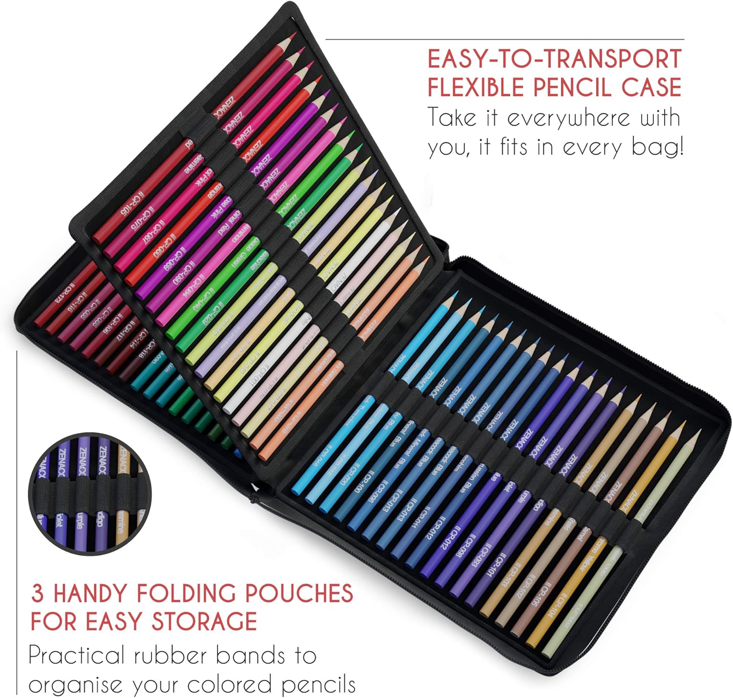 72 Colored Pencil Set with Case – Zenacolor