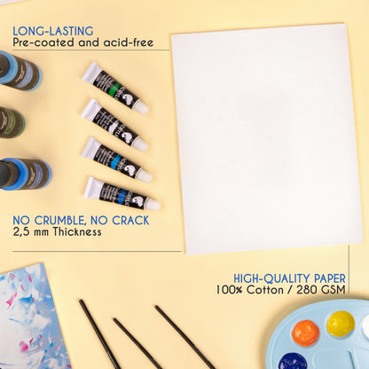 Set of 10 Canvas Board (20x20 cm)