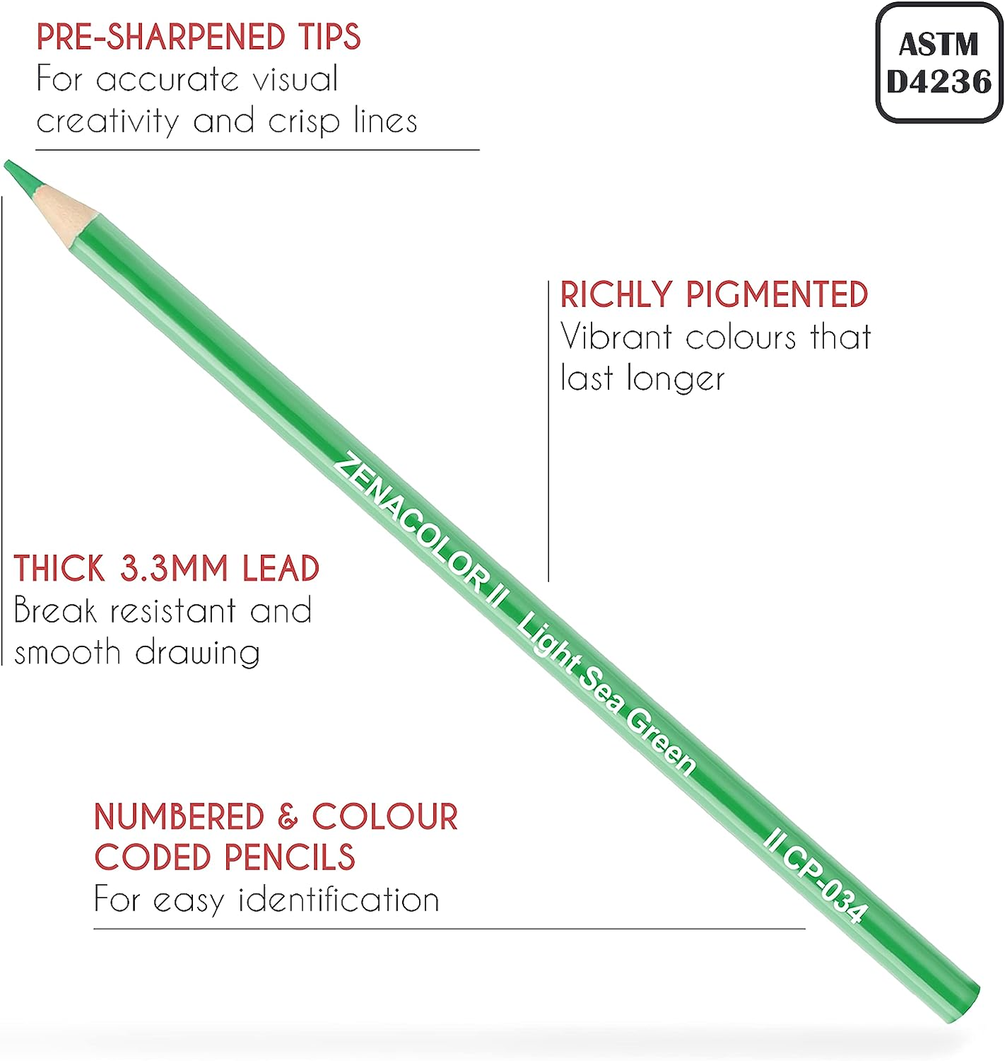 Zenacolor - 160 Crayon de Couleurs Professionnel, avec Boîte de Rangement -  Set de 160 Couleurs Uniques - Dessin, Esquisse, Coloration - Crayons de  Couleur pour Adultes et Enfants : : Fournitures de bureau