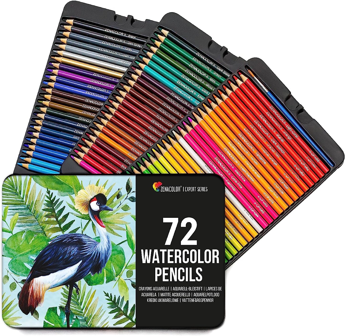 72 Crayons de Couleur Aquarellables