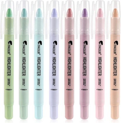 Rotuladores fluorescentes en colores pastel