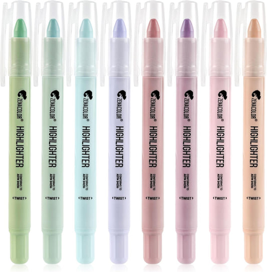 Rotuladores fluorescentes en colores pastel