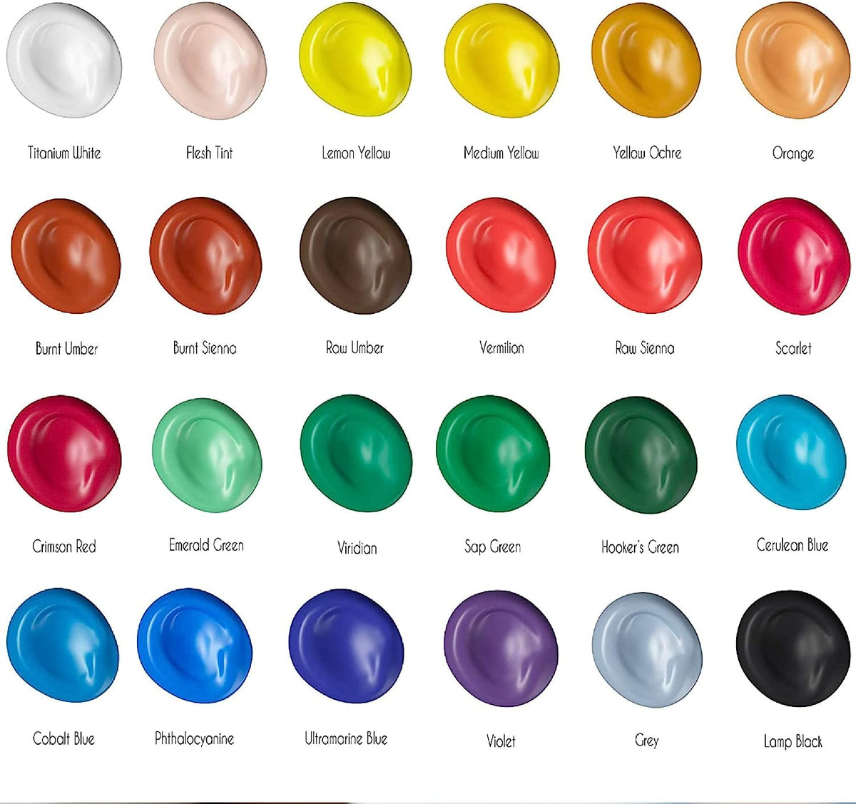 24 Tubes de Peintures Acrylique (120ml) – Zenacolor