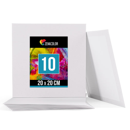 Set of 10 Canvas Board (20x20 cm)