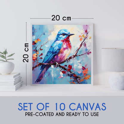 Set of 10 Canvas Board (20x20 cm)