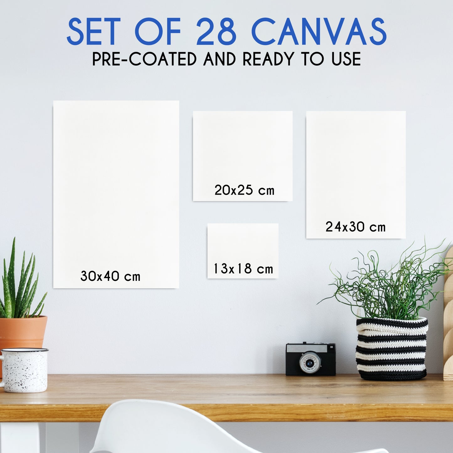 Set of 28 Canvas Board (Multi Sizes)