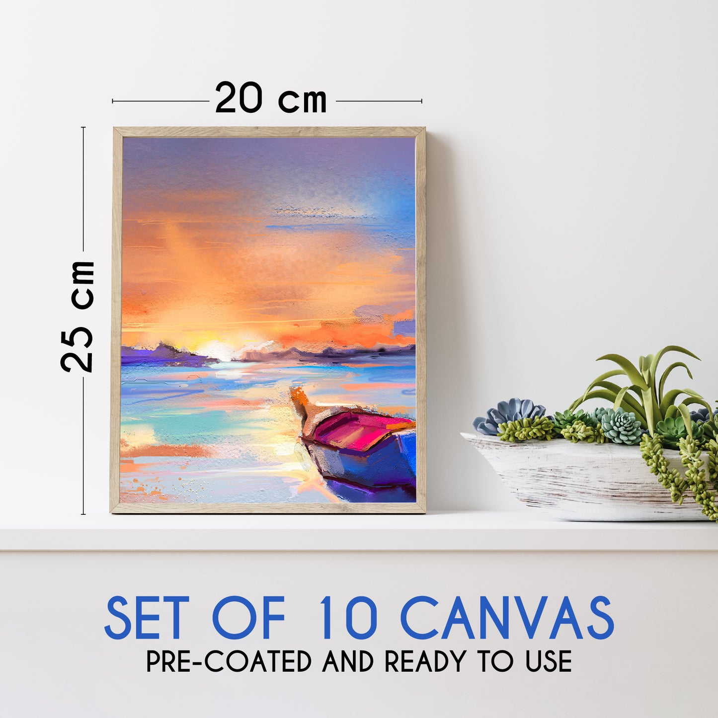 Set of 10 Canvas Board (20x25cm)