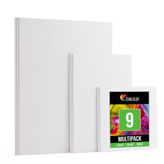 Set of 9 Canvas Board (Multi Sizes)