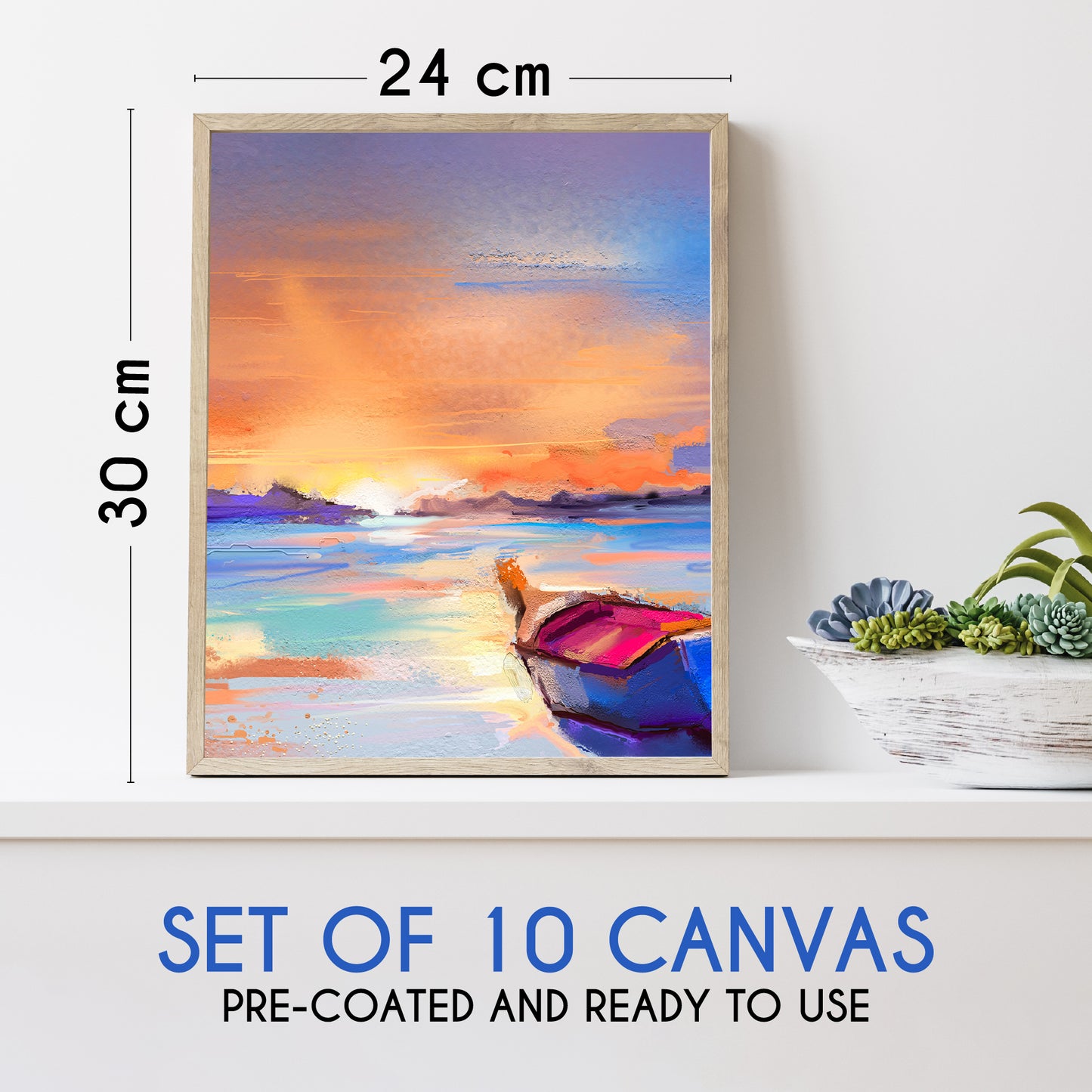 Set of 10 Canvas Board (24x30cm)