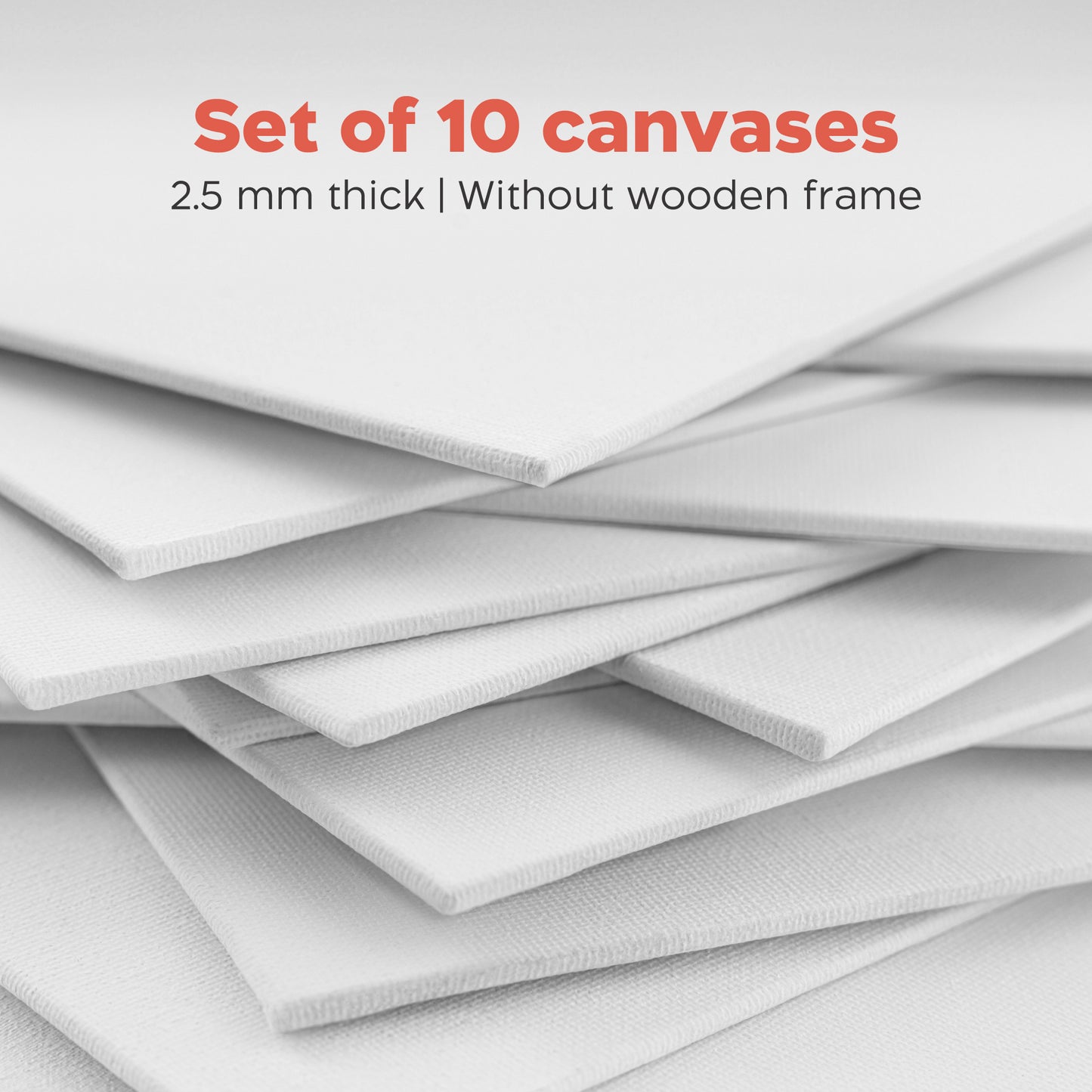 Set of 10 Canvas Board (20x20 cm)