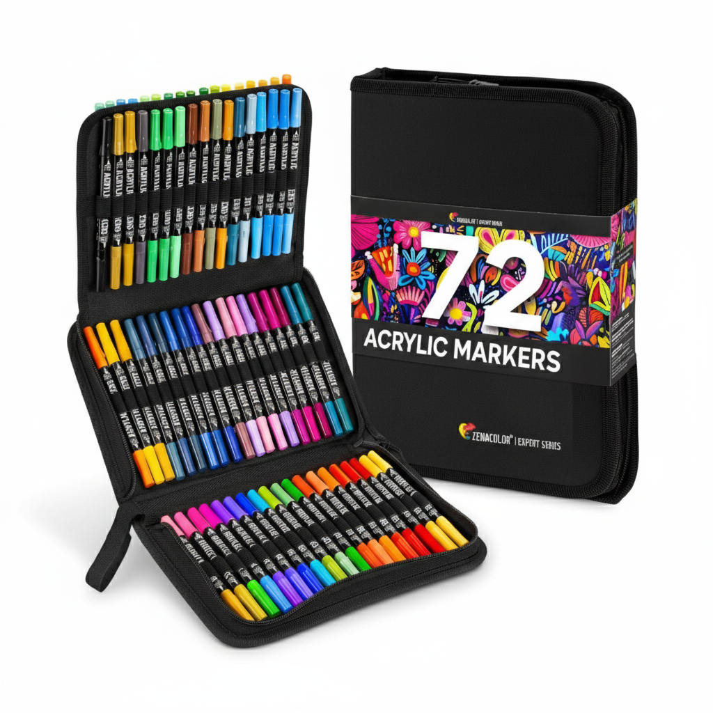 72 Acrylic Markers with Bag