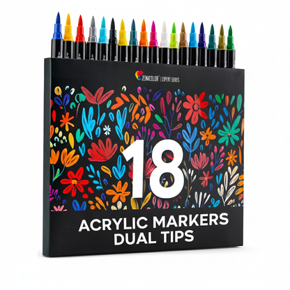 18 marcadores acrílicos 
