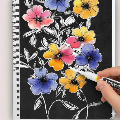 5 rotuladores de pintura blanca