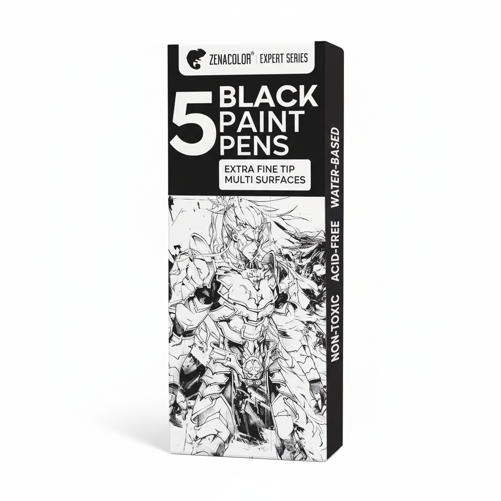 5 rotuladores de pintura negra