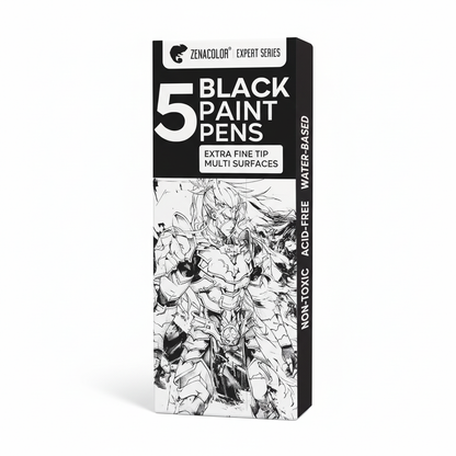 5 rotuladores de pintura negra