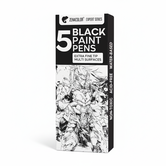 5 rotuladores de pintura negra