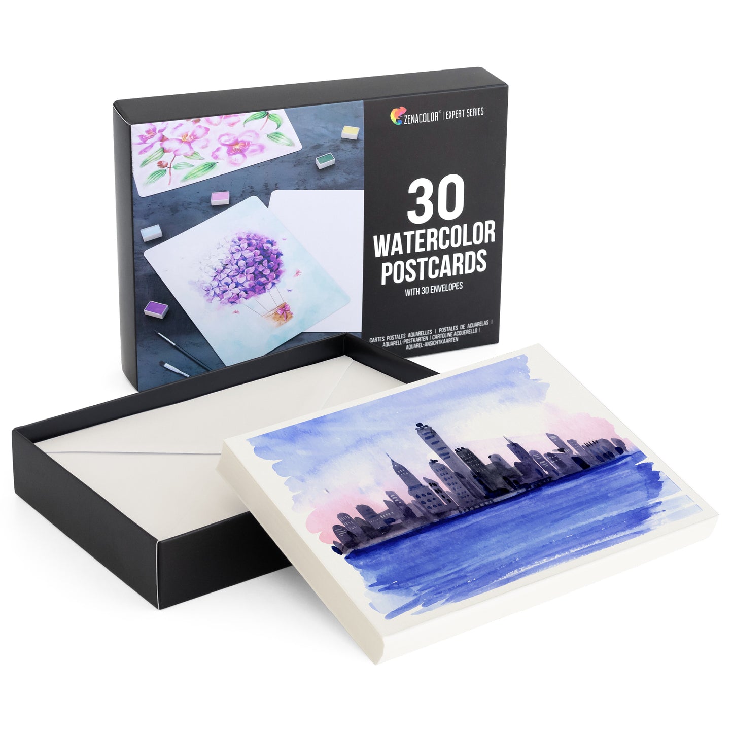 30 cartes postales papier aquarelle