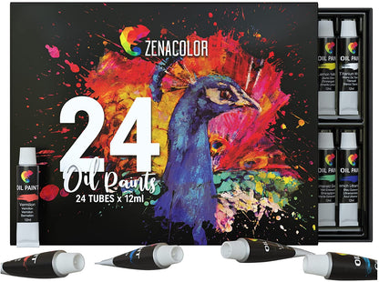 24 Tubes de Peinture à l'huile (12ml)